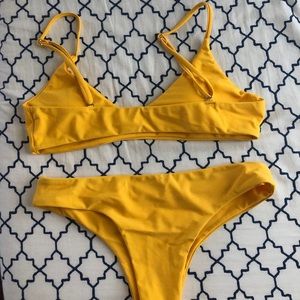 Shein yellow bikini